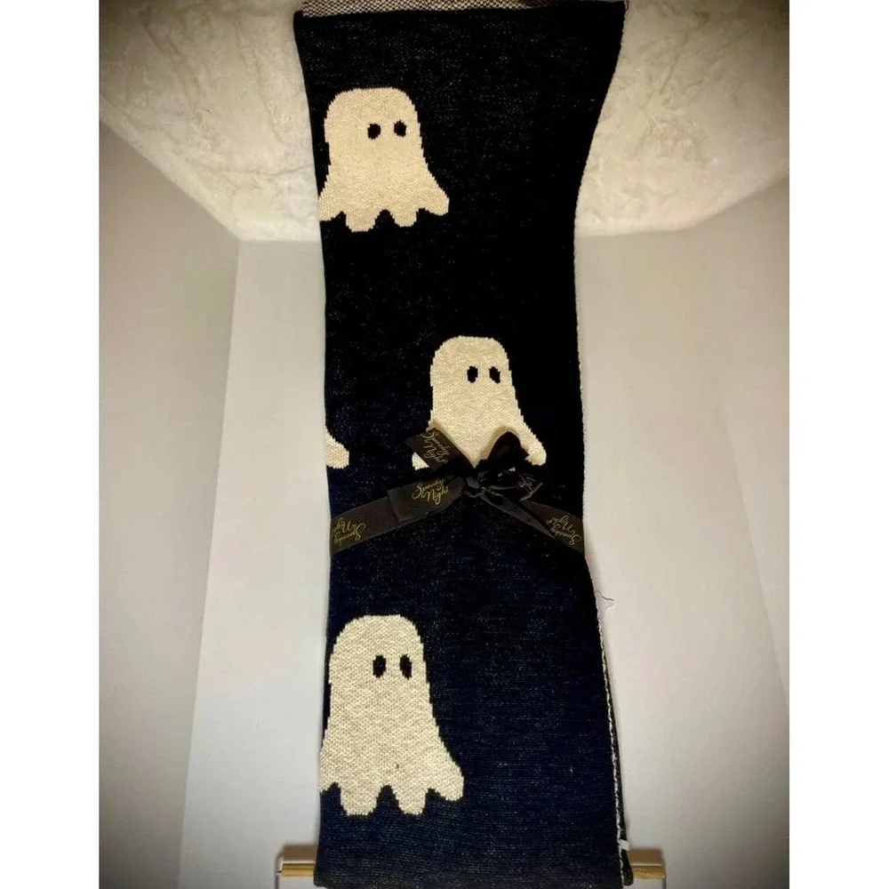 Authentic Spooky Night Ghost Throw Blanket Oversized Halloween Decor‎ 50x70
